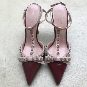Kate Spade Lydia T-strap Heels Red/Pink Size 8